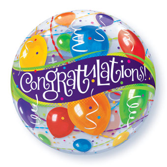 Congratulations Fun Balloons Bubble Balloon (D)