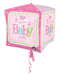 Cubez Boy or Girl Baby Balloon (15 Inch)