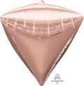 Rose Gold 3-D Diamondz Foil Balloon (21 Inch)