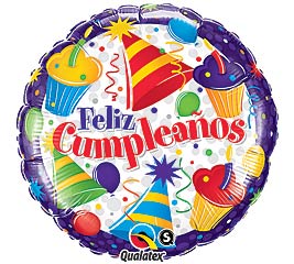 Feliz Cumpleaños Globo Cupcake 18" (D)