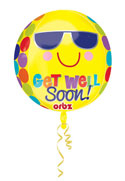 Get Well Soon Sunshine Orbz Balloon (O)