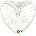Wedding Gown and Tuxedo Heart Balloons (18 Inch)