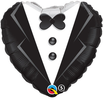 Wedding Gown and Tuxedo Heart Balloons (18 Inch)