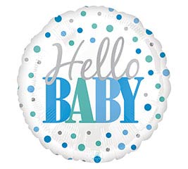 Hello Baby Polka Dots Balloon
