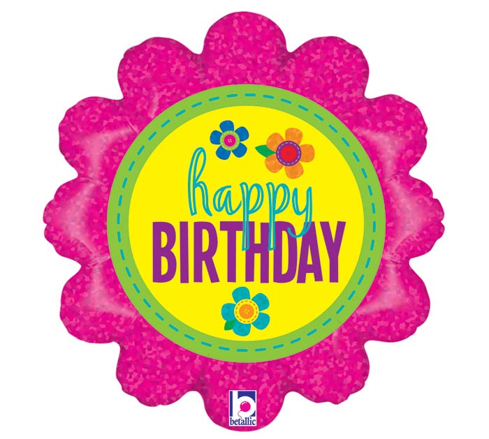 Birthday Button Flowers (D)