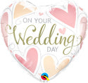 Standard 18" On Your Wedding Day Heart Balloon