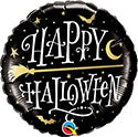 Happy Halloween Golden Broomstick (D)