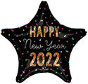 Happy New Year 2022 Glitter Star
