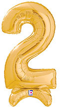 Non-floating, Standing 2' Gold Numbers (OPTIONS AVAILABLE)