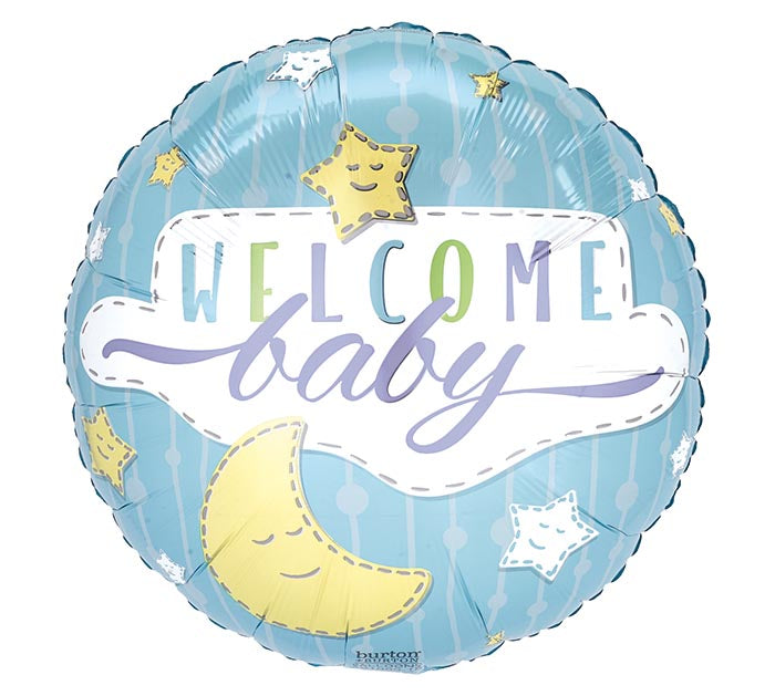 Welcome Baby Blue Balloon (18 Inch)