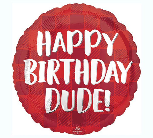 Happy Birthday Dude Balloon (18 Inch)