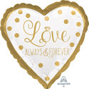 Love Always and Forever Sparkling Heart Balloon (18 Inch)