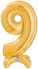 Non-floating, Standing 2' Gold Numbers (OPTIONS AVAILABLE)