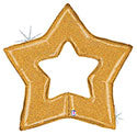 Gold Linky Glitter Star (D)