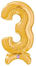 Non-floating, Standing 2' Gold Numbers (OPTIONS AVAILABLE)
