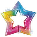 Holographic Rainbow Linky Star 48" Foil Balloon