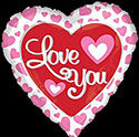 Love You Pink Heart Border
