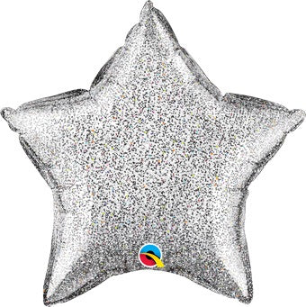 Small Glitter Graphic Silver Star