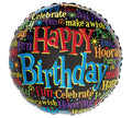 Birthday Messages on Black 18"