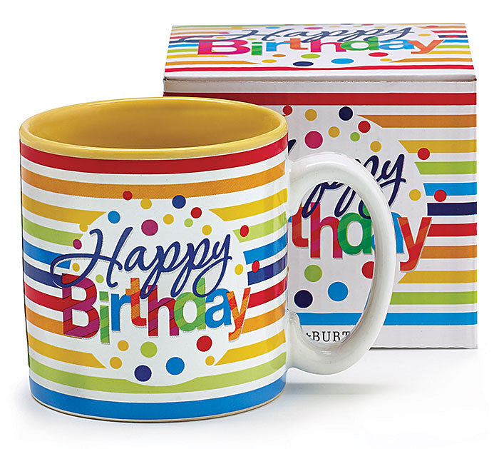 Happy Birthday Stripe- Mug