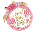 Sweet Baby Girl 3D Floral Balloon (27 Inch)