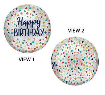 Happy Birthday Reason to Celebrate Orbz Balloon (15 Inch)