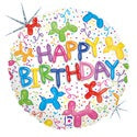 Happy Birthday Balloon Animal Dogs (D)