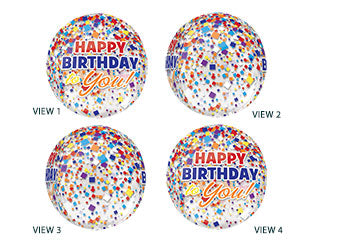 Happy Birthday To You Orbz Balloon (16 Inch)
