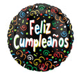 Black Feliz Cumpleanos Balloon (17 Inch)