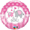 It's a Girl Baby Elephant Theme Balloon