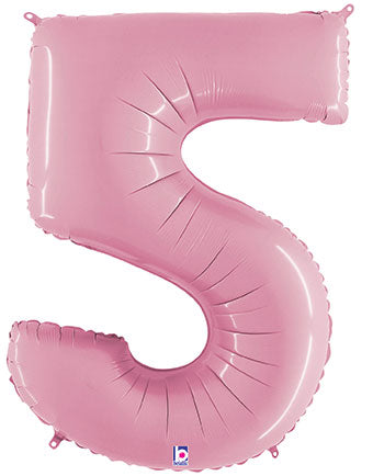 Extra Large 4' Pastel Pink Rainbow Numbers