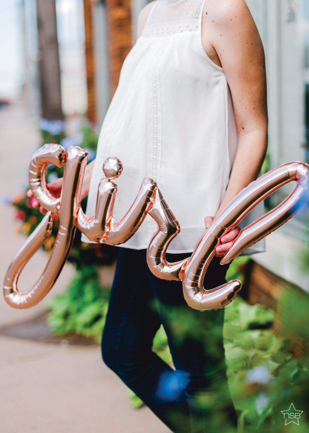 Baby Letters Script Balloon Banners