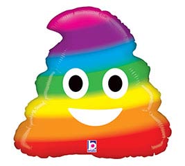 Funny Emoji Poop Large Shape Balloon (D)