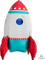 Air-Filled Rocket Ship Table Balloon (21 Inch)