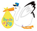 Baby Bundle of Joy Stork Balloon (43 Inch)